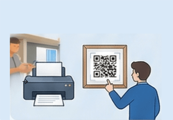 QR코드 생성 후 현장 비치